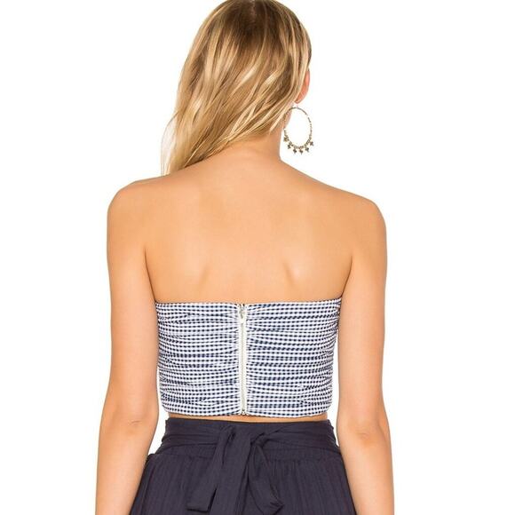 Lovers + Friends Twist Turn Top in Mini Gingham NWT Size Small - Picture 2 of 3
